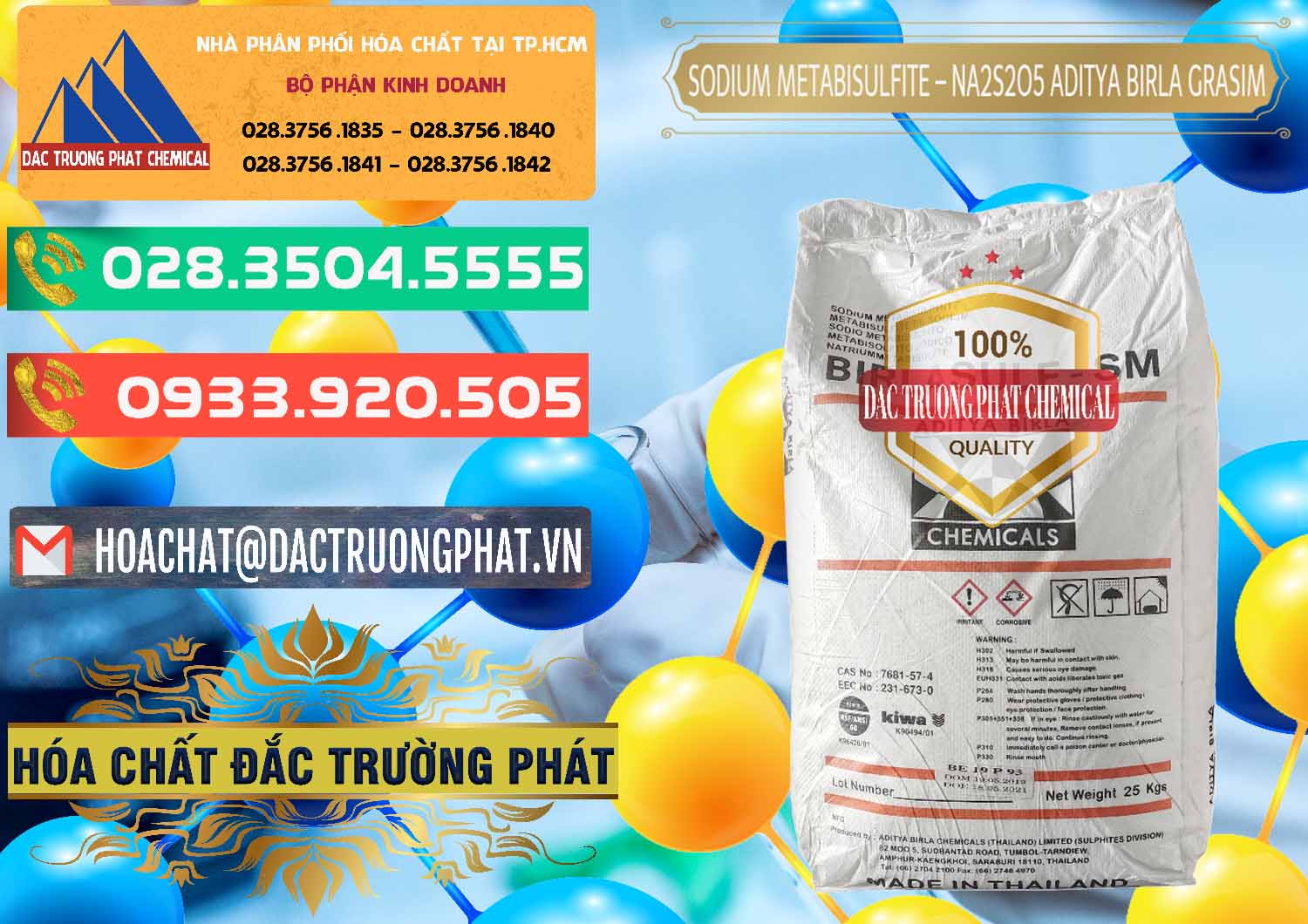 Nơi chuyên phân phối _ bán Sodium Metabisulfite - NA2S2O5 Thái Lan Aditya Birla Grasim - 0144 - Nhà cung cấp ( nhập khẩu ) hóa chất tại TP.HCM - congtyhoachat.com.vn
