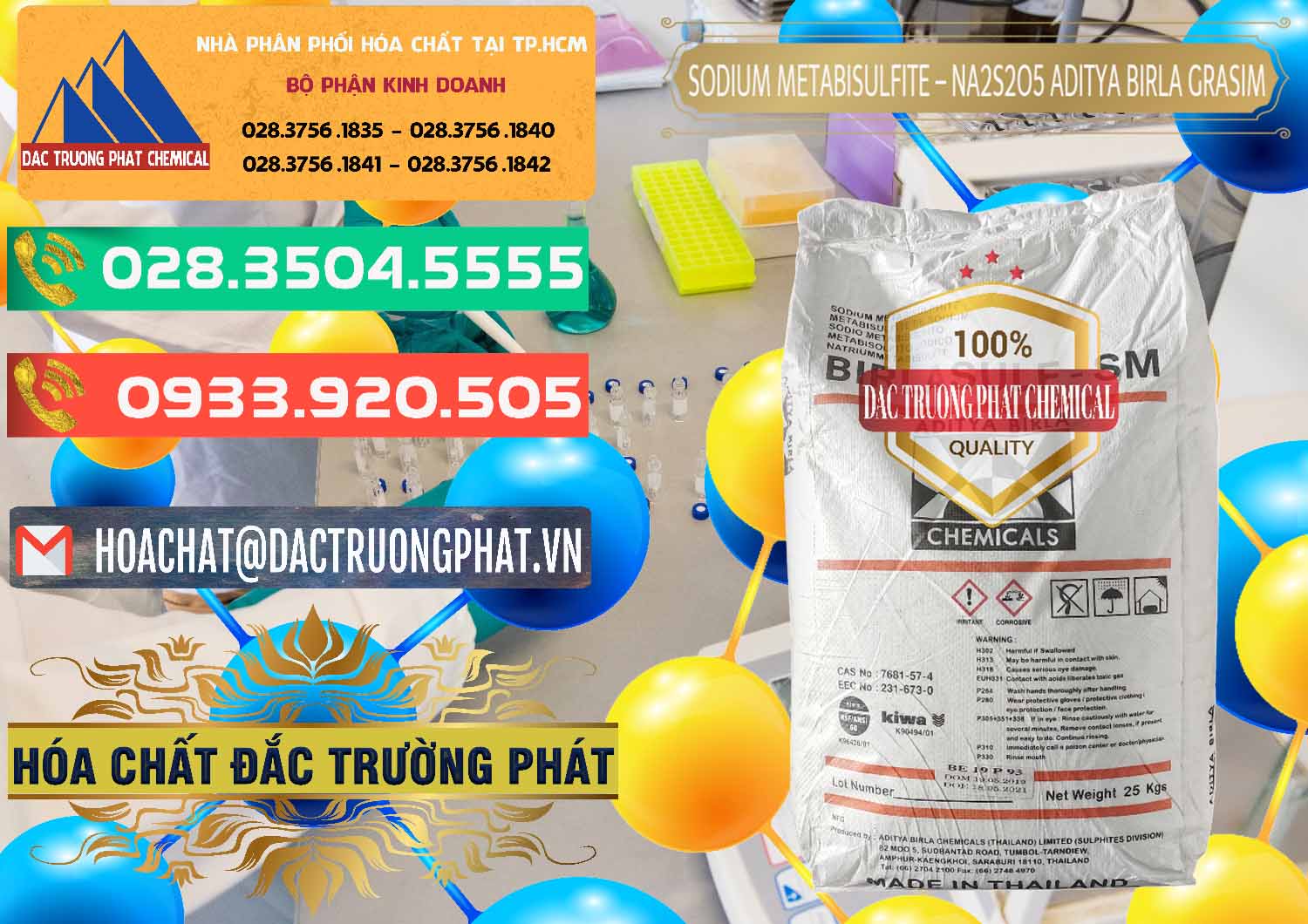 Công ty chuyên bán _ cung ứng Sodium Metabisulfite - NA2S2O5 Thái Lan Aditya Birla Grasim - 0144 - Phân phối - nhập khẩu hóa chất tại TP.HCM - congtyhoachat.com.vn