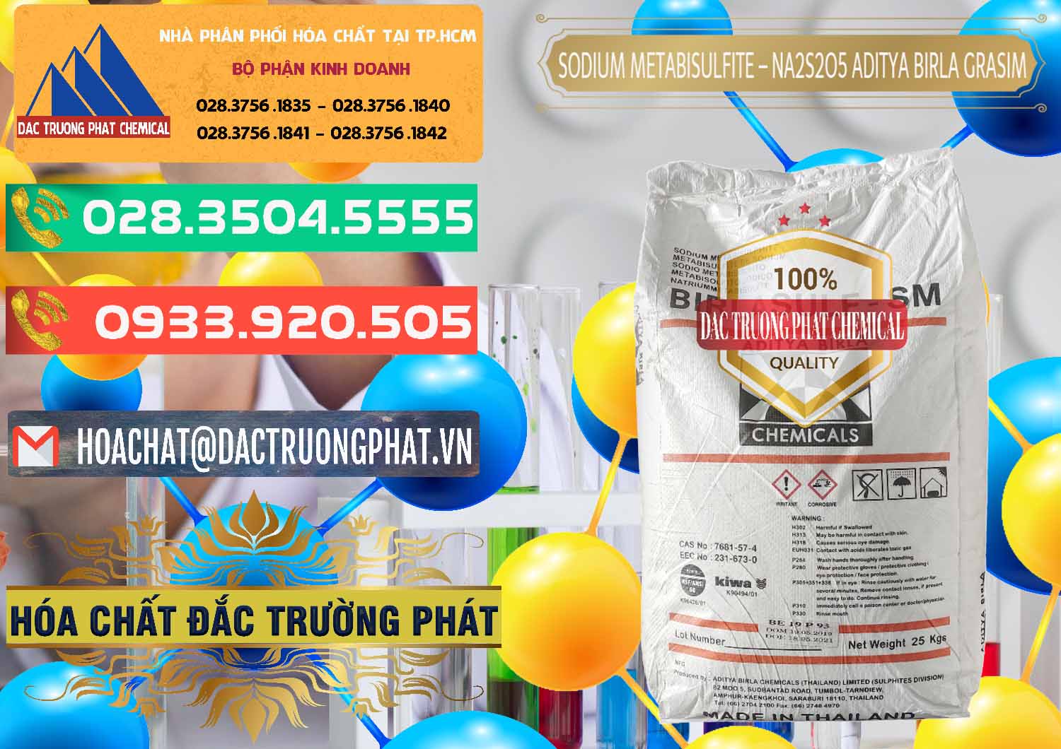 Chuyên cung cấp & bán Sodium Metabisulfite - NA2S2O5 Thái Lan Aditya Birla Grasim - 0144 - Đơn vị phân phối & cung cấp hóa chất tại TP.HCM - congtyhoachat.com.vn