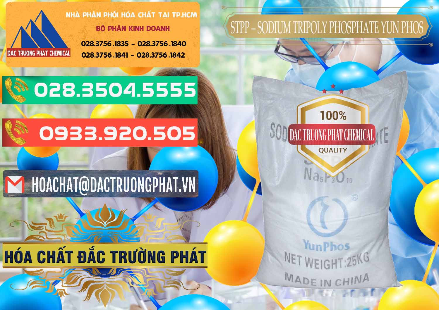 Nhà cung cấp _ bán Sodium Tripoly Phosphate - STPP Yun Phos Trung Quốc China - 0153 - Cty bán & phân phối hóa chất tại TP.HCM - congtyhoachat.com.vn
