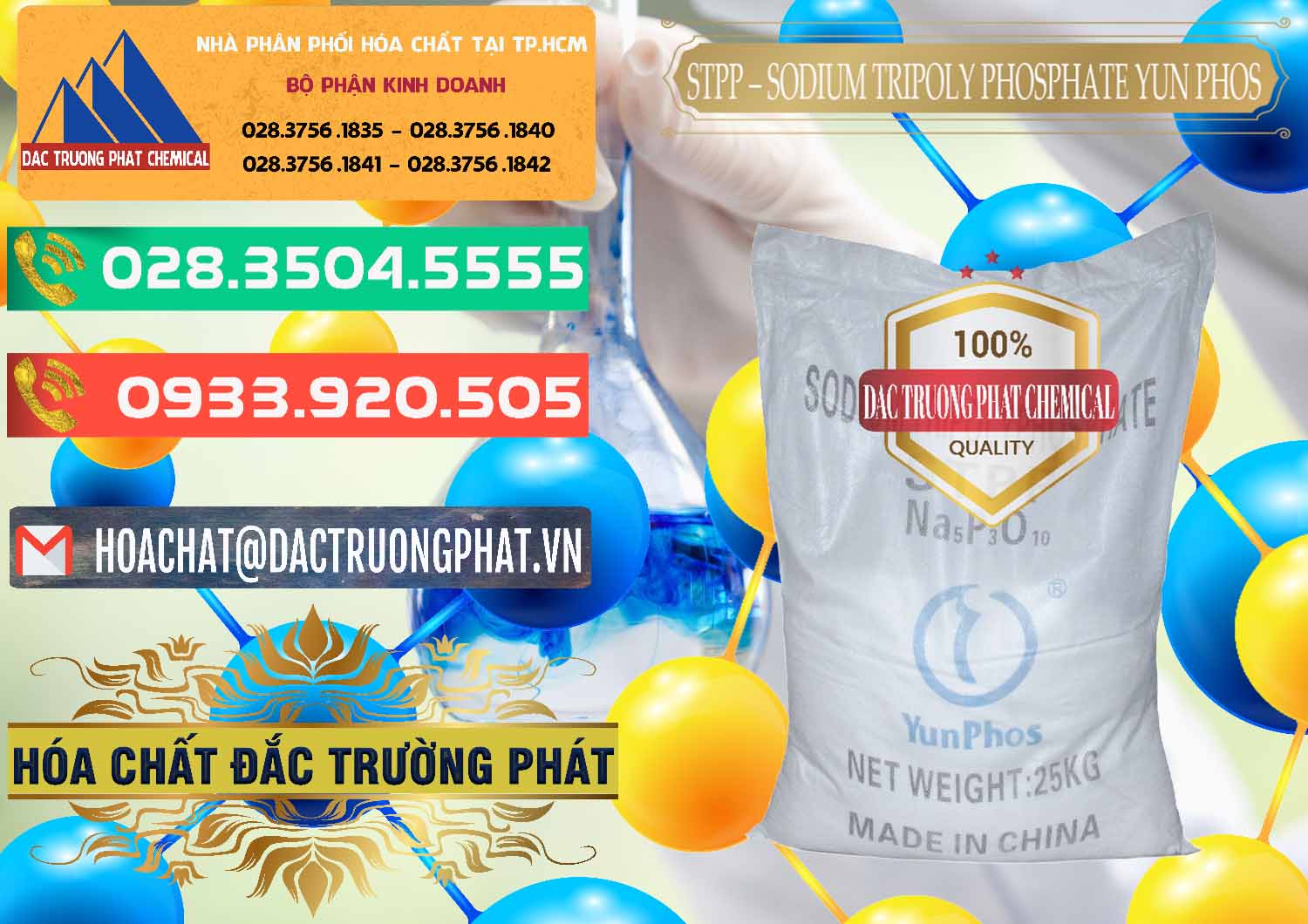 Đơn vị cung cấp ( bán ) Sodium Tripoly Phosphate - STPP Yun Phos Trung Quốc China - 0153 - Chuyên kinh doanh _ phân phối hóa chất tại TP.HCM - congtyhoachat.com.vn