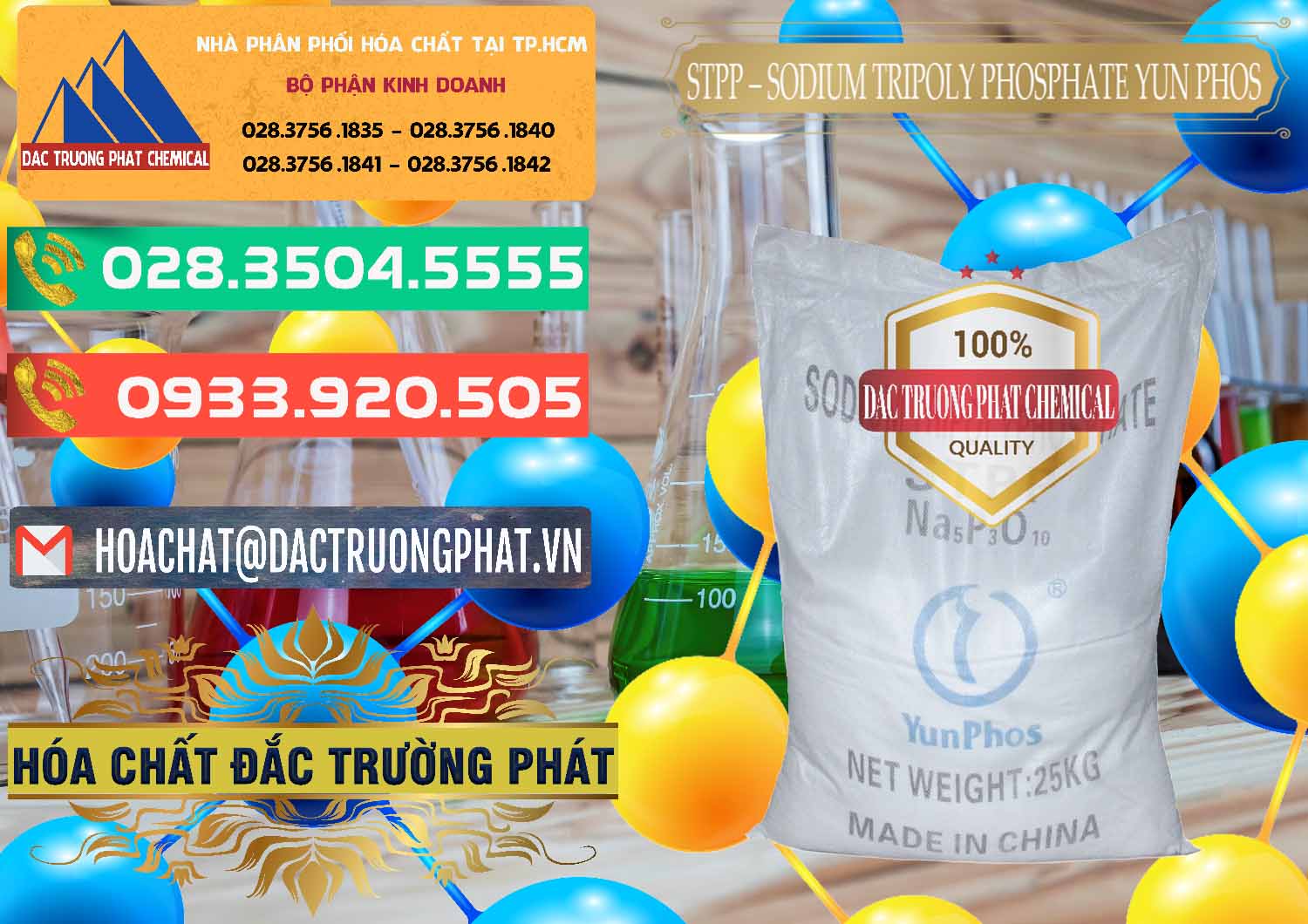 Nhà nhập khẩu - bán Sodium Tripoly Phosphate - STPP Yun Phos Trung Quốc China - 0153 - Công ty kinh doanh & phân phối hóa chất tại TP.HCM - congtyhoachat.com.vn