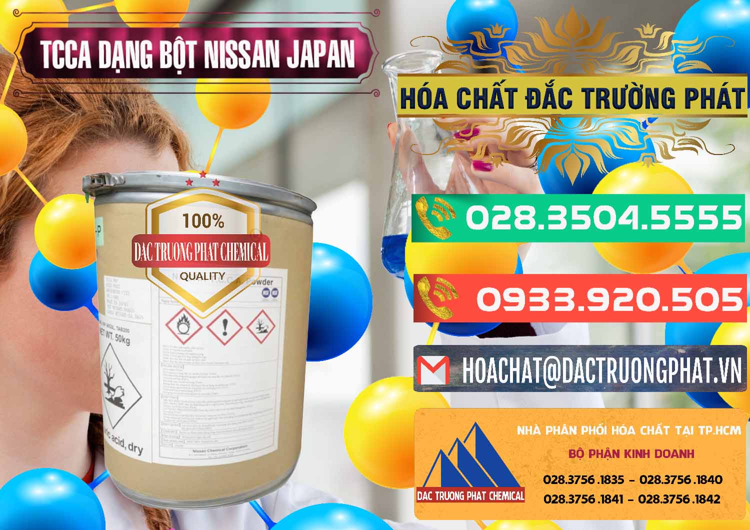 Đơn vị phân phối và bán TCCA - Acid Trichloroisocyanuric 90% Dạng Bột Nissan Nhật Bản Japan - 0375 - Chuyên nhập khẩu và phân phối hóa chất tại TP.HCM - congtyhoachat.com.vn