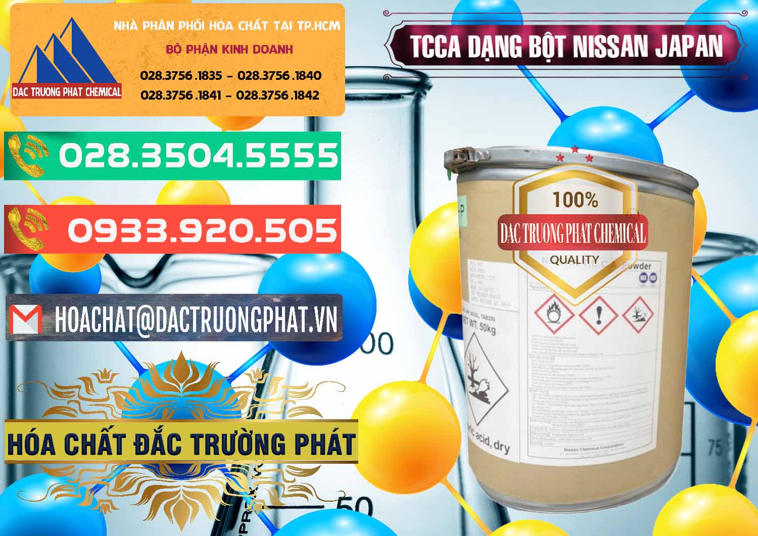 Công ty bán và cung ứng TCCA - Acid Trichloroisocyanuric 90% Dạng Bột Nissan Nhật Bản Japan - 0375 - Chuyên phân phối và kinh doanh hóa chất tại TP.HCM - congtyhoachat.com.vn