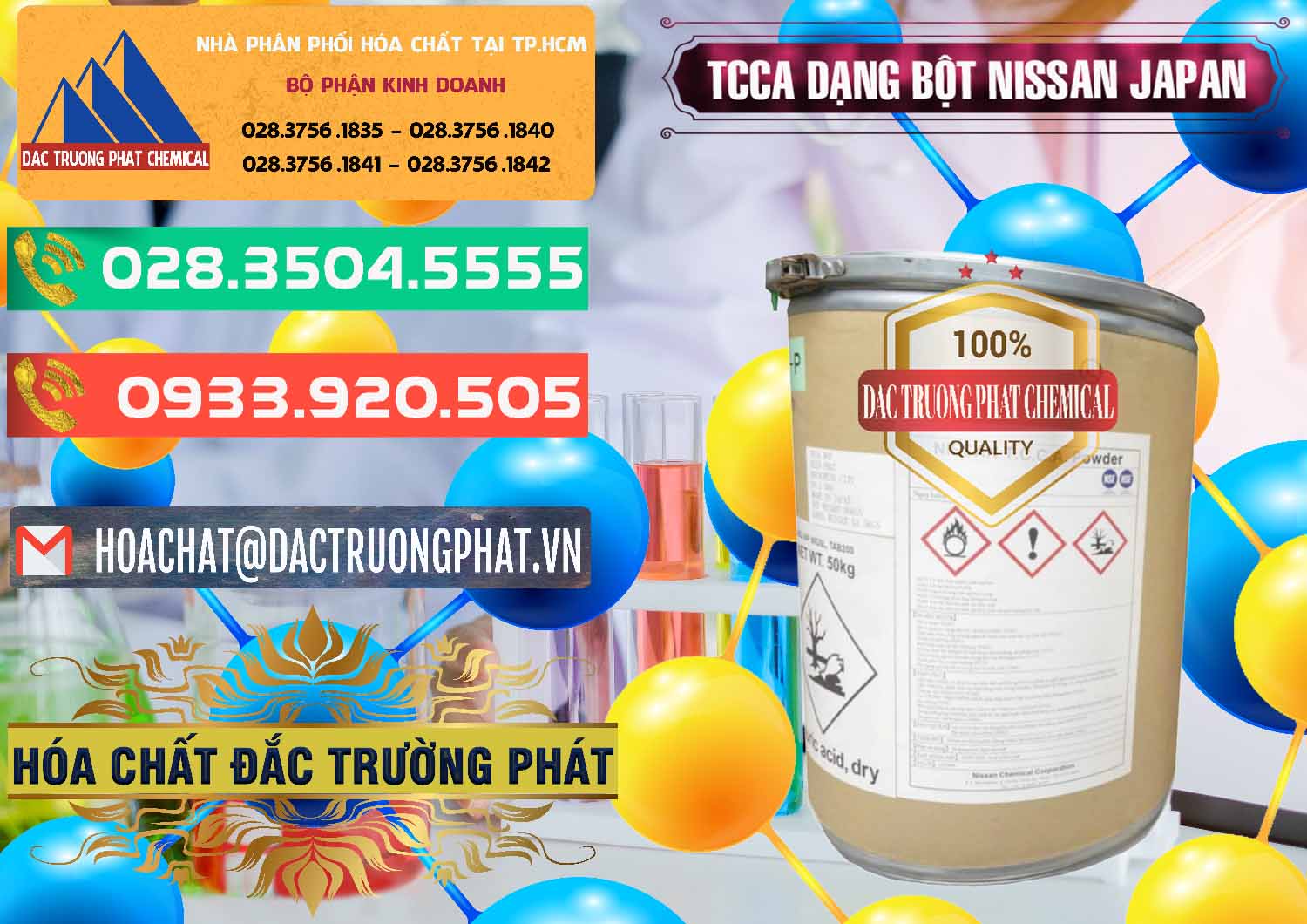 Công ty nhập khẩu ( bán ) TCCA - Acid Trichloroisocyanuric 90% Dạng Bột Nissan Nhật Bản Japan - 0375 - Cty phân phối - cung cấp hóa chất tại TP.HCM - congtyhoachat.com.vn