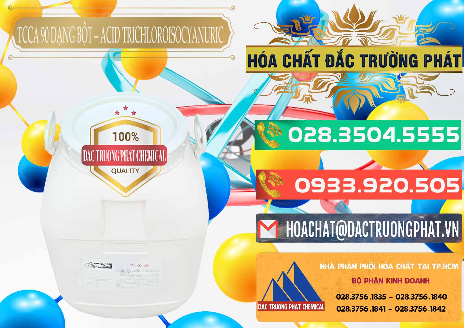 Đơn vị chuyên cung cấp & bán TCCA - Acid Trichloroisocyanuric 90% Dạng Bột Trung Quốc China - 0161 - Đơn vị chuyên kinh doanh ( phân phối ) hóa chất tại TP.HCM - congtyhoachat.com.vn