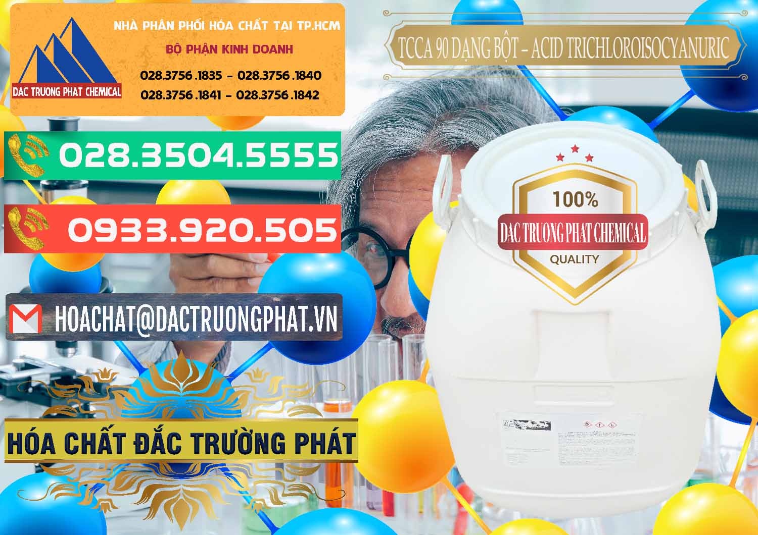 Cty chuyên bán & cung cấp TCCA - Acid Trichloroisocyanuric 90% Dạng Bột Trung Quốc China - 0161 - Công ty chuyên kinh doanh & cung cấp hóa chất tại TP.HCM - congtyhoachat.com.vn