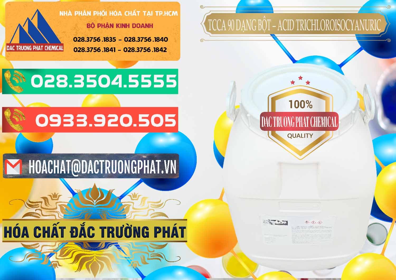 Nơi chuyên kinh doanh _ bán TCCA - Acid Trichloroisocyanuric 90% Dạng Bột Trung Quốc China - 0161 - Nơi cung ứng & phân phối hóa chất tại TP.HCM - congtyhoachat.com.vn