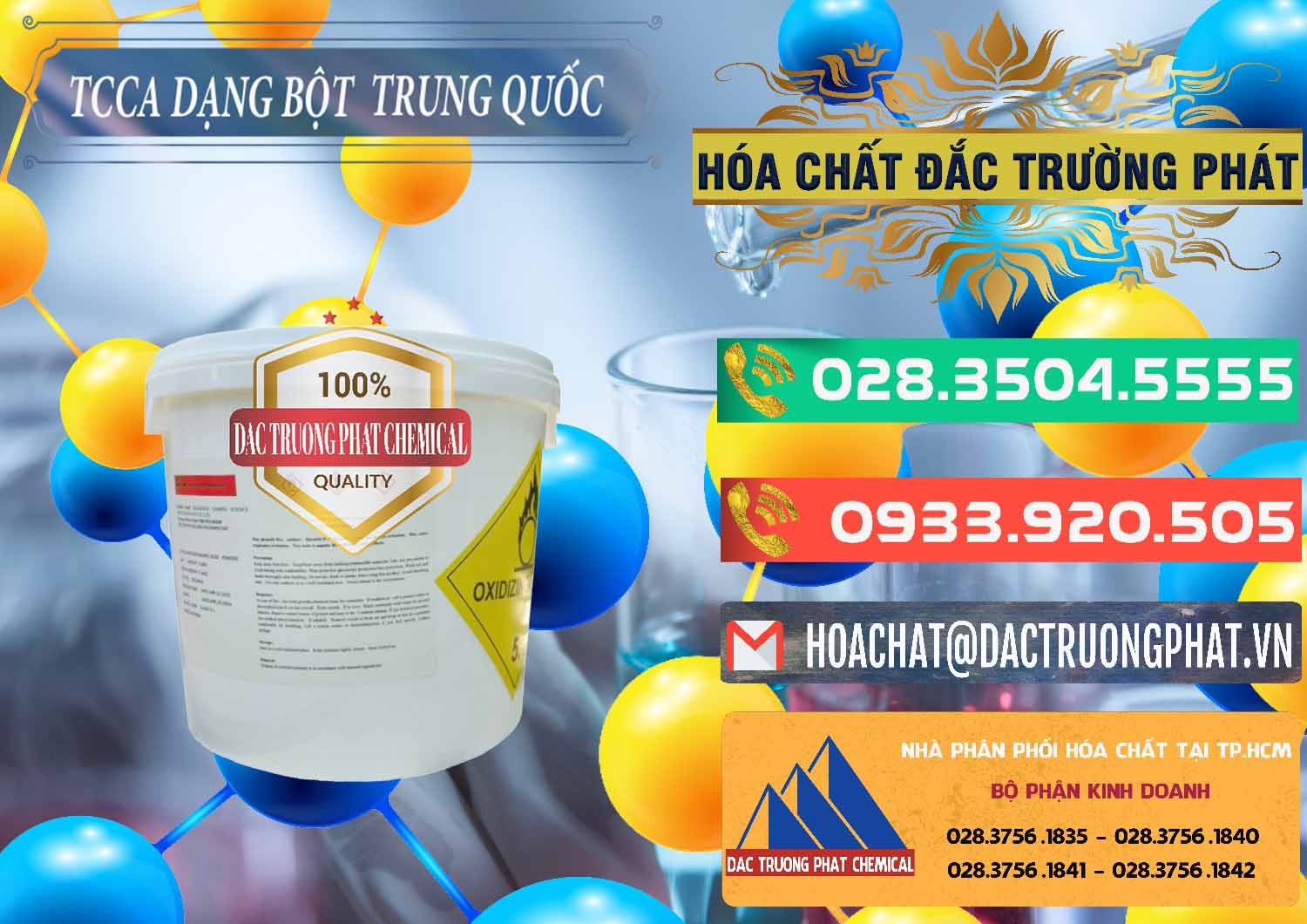 Công ty bán - cung cấp TCCA - Acid Trichloroisocyanuric Dạng Bột Thùng 5kg Trung Quốc China - 0378 - Cty chuyên cung cấp - bán hóa chất tại TP.HCM - congtyhoachat.com.vn