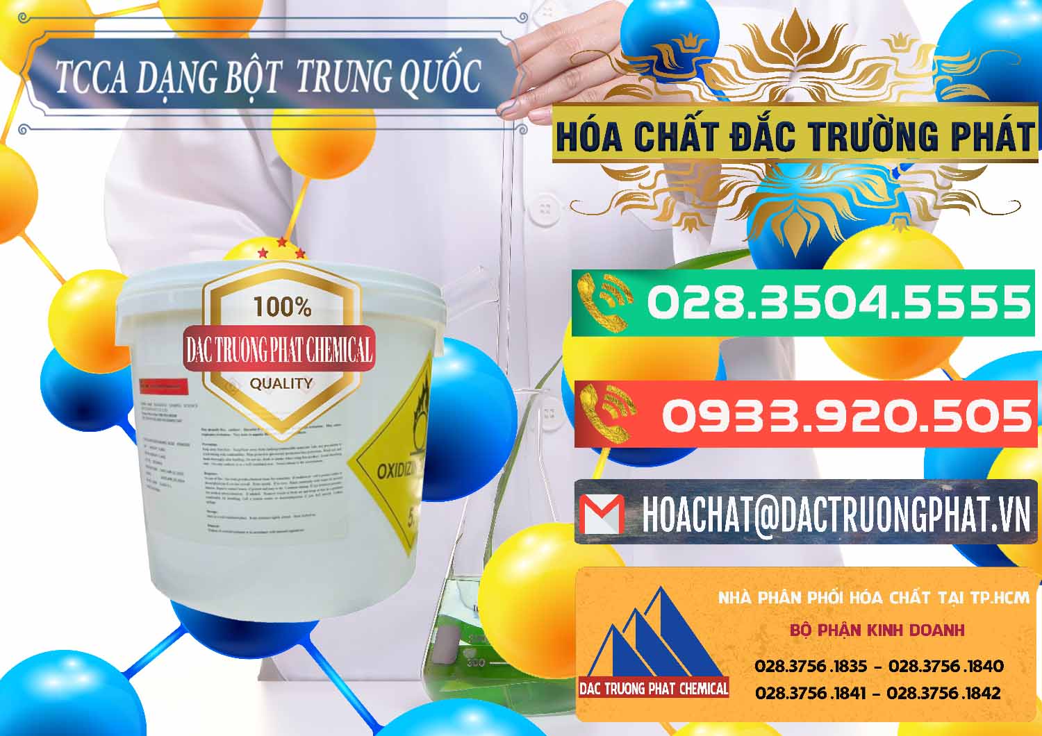 Nơi chuyên cung cấp và bán TCCA - Acid Trichloroisocyanuric Dạng Bột Thùng 5kg Trung Quốc China - 0378 - Cty chuyên cung cấp - kinh doanh hóa chất tại TP.HCM - congtyhoachat.com.vn