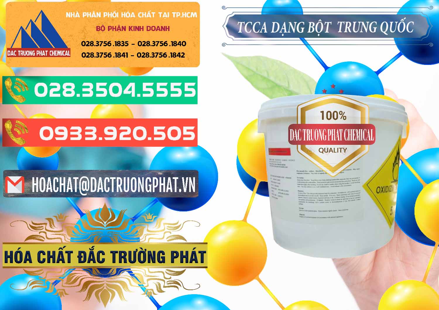 Công ty bán _ cung cấp TCCA - Acid Trichloroisocyanuric Dạng Bột Thùng 5kg Trung Quốc China - 0378 - Đơn vị chuyên cung ứng và phân phối hóa chất tại TP.HCM - congtyhoachat.com.vn