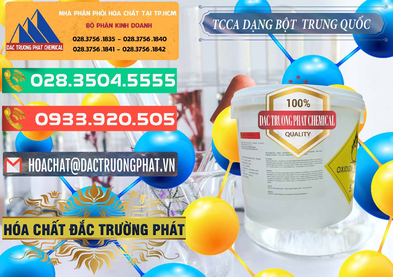 Nơi chuyên cung ứng ( bán ) TCCA - Acid Trichloroisocyanuric Dạng Bột Thùng 5kg Trung Quốc China - 0378 - Nơi cung cấp và nhập khẩu hóa chất tại TP.HCM - congtyhoachat.com.vn