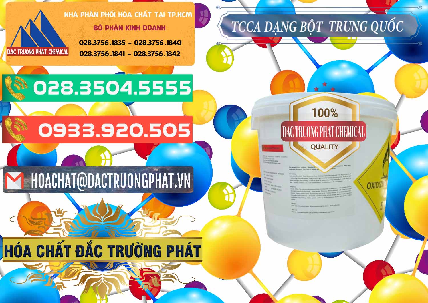Đơn vị chuyên bán ( cung ứng ) TCCA - Acid Trichloroisocyanuric Dạng Bột Thùng 5kg Trung Quốc China - 0378 - Nơi chuyên bán ( phân phối ) hóa chất tại TP.HCM - congtyhoachat.com.vn