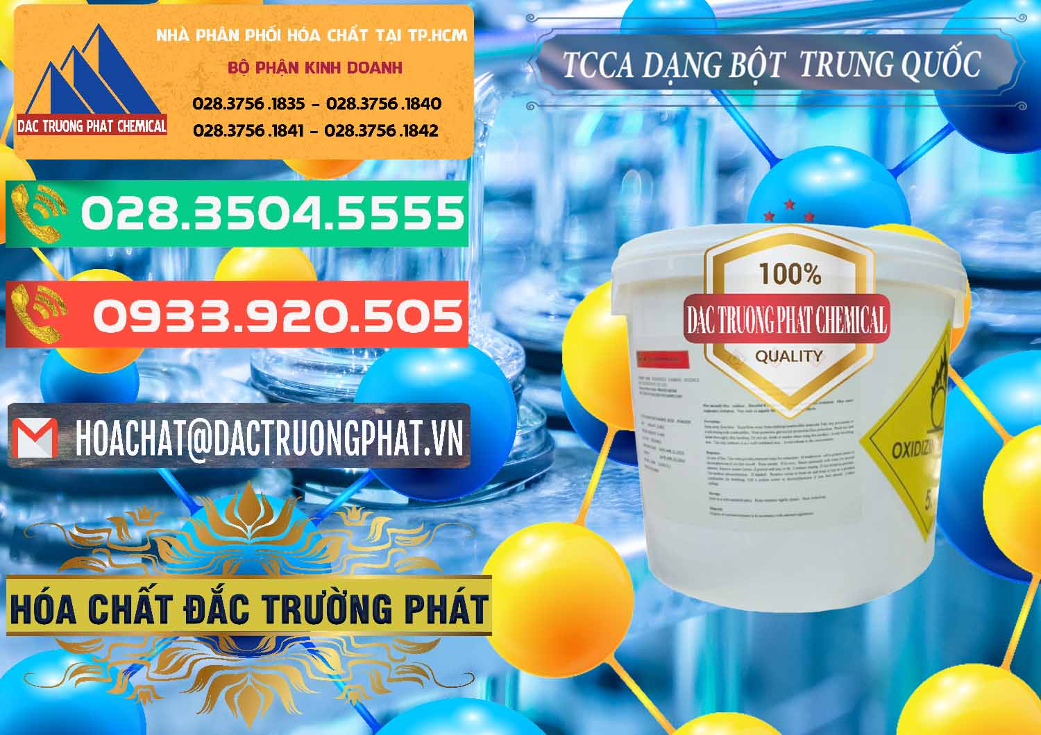 Nơi chuyên cung ứng - bán TCCA - Acid Trichloroisocyanuric Dạng Bột Thùng 5kg Trung Quốc China - 0378 - Cty bán - cung cấp hóa chất tại TP.HCM - congtyhoachat.com.vn