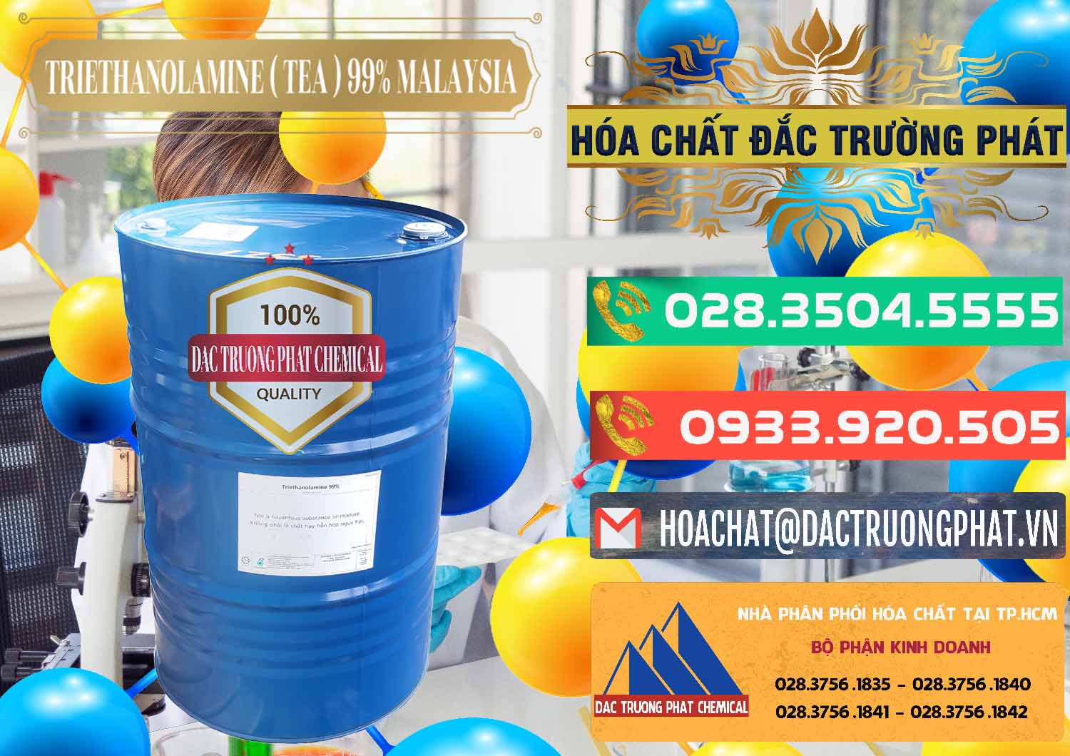 Nơi bán & phân phối TEA - Triethanolamine 99% Mã Lai Malaysia - 0323 - Chuyên bán và cung cấp hóa chất tại TP.HCM - congtyhoachat.com.vn