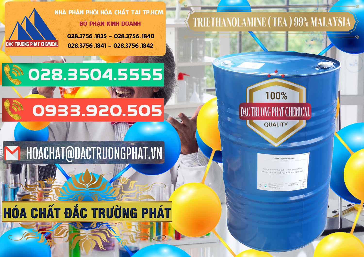 Nơi phân phối và bán TEA - Triethanolamine 99% Mã Lai Malaysia - 0323 - Cty nhập khẩu và phân phối hóa chất tại TP.HCM - congtyhoachat.com.vn