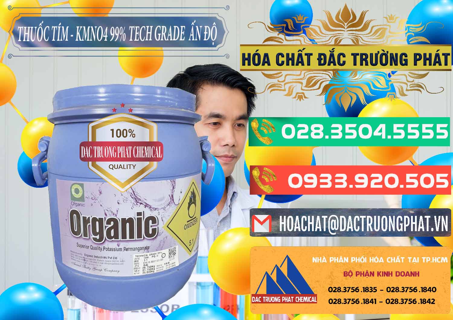Chuyên nhập khẩu và bán Thuốc Tím - KMNO4 99% Organic Group Ấn Độ India - 0250 - Công ty phân phối _ bán hóa chất tại TP.HCM - congtyhoachat.com.vn