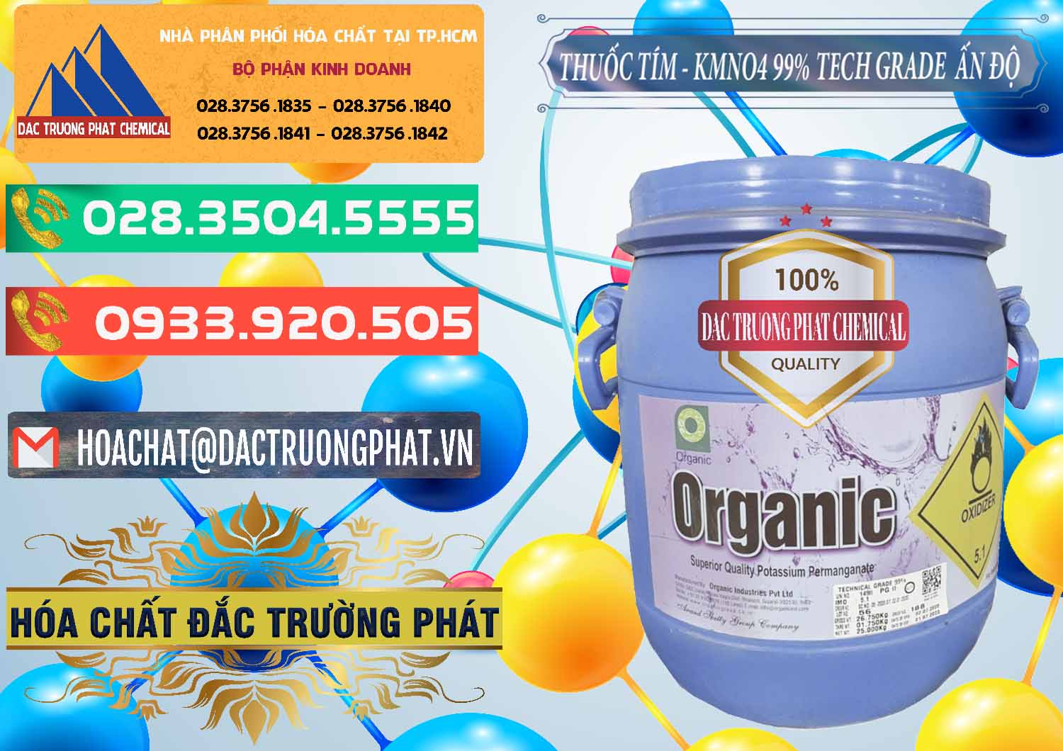 Chuyên phân phối & bán Thuốc Tím - KMNO4 99% Organic Group Ấn Độ India - 0250 - Nơi chuyên nhập khẩu & phân phối hóa chất tại TP.HCM - congtyhoachat.com.vn