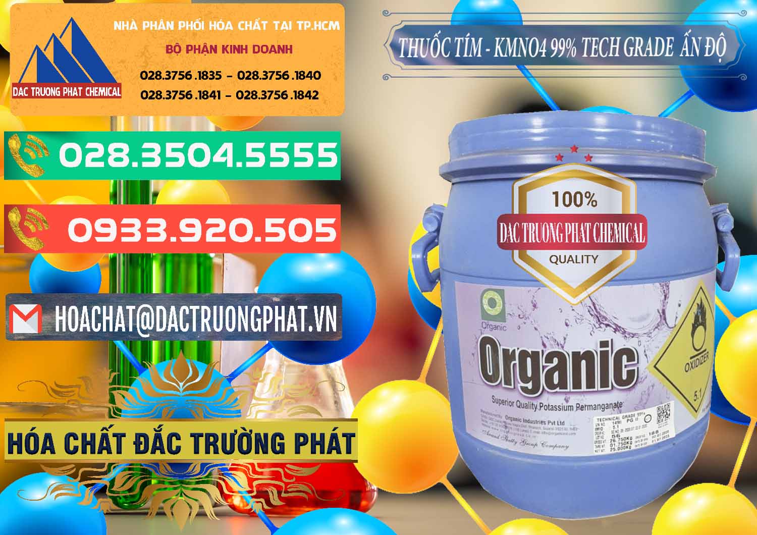 Kinh doanh - bán Thuốc Tím - KMNO4 99% Organic Group Ấn Độ India - 0250 - Chuyên phân phối và kinh doanh hóa chất tại TP.HCM - congtyhoachat.com.vn