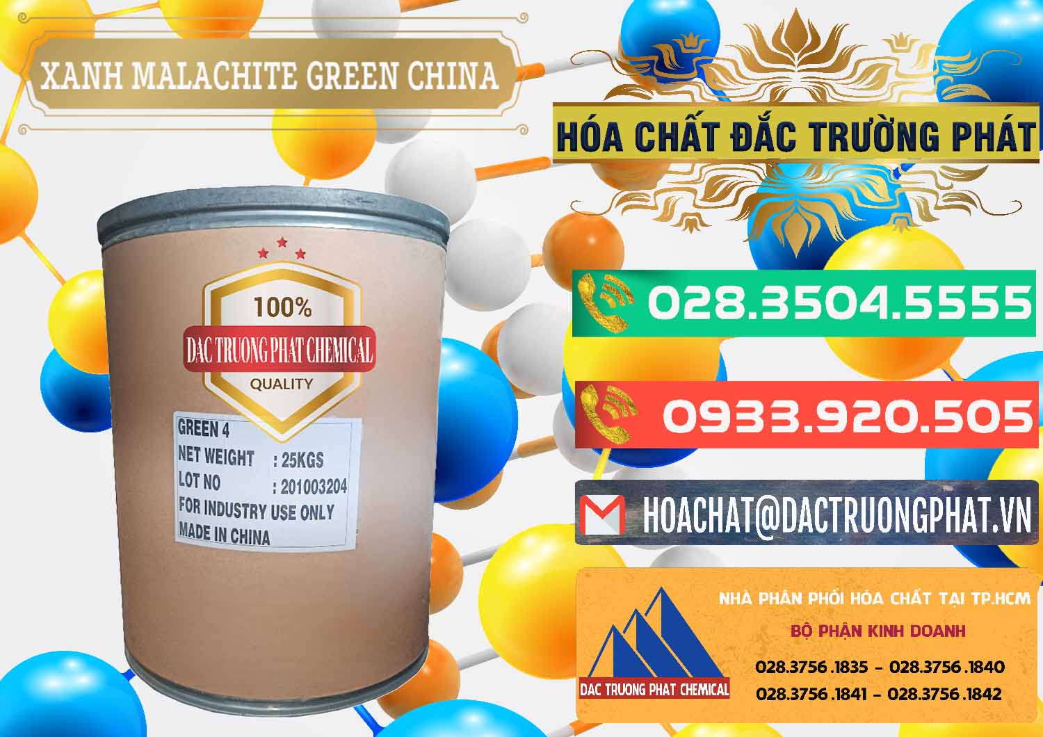 Nơi chuyên kinh doanh & bán Xanh Malachite Green Trung Quốc China - 0325 - Đơn vị chuyên kinh doanh và phân phối hóa chất tại TP.HCM - congtyhoachat.com.vn