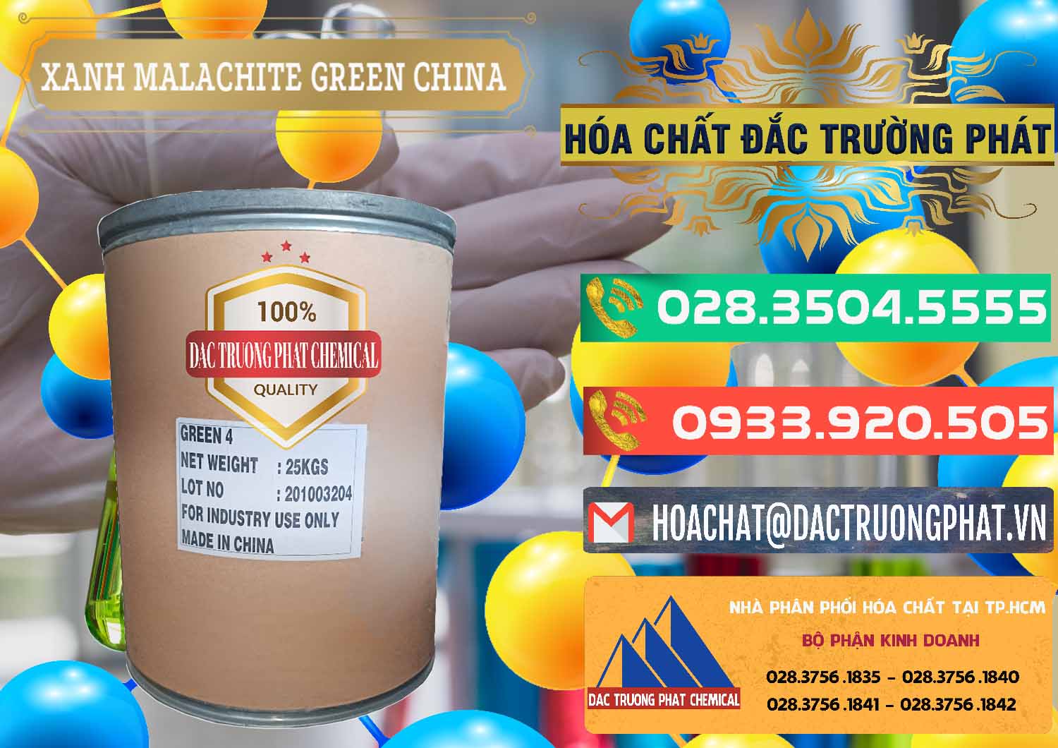 Công ty bán ( cung cấp ) Xanh Malachite Green Trung Quốc China - 0325 - Nhà phân phối & cung ứng hóa chất tại TP.HCM - congtyhoachat.com.vn