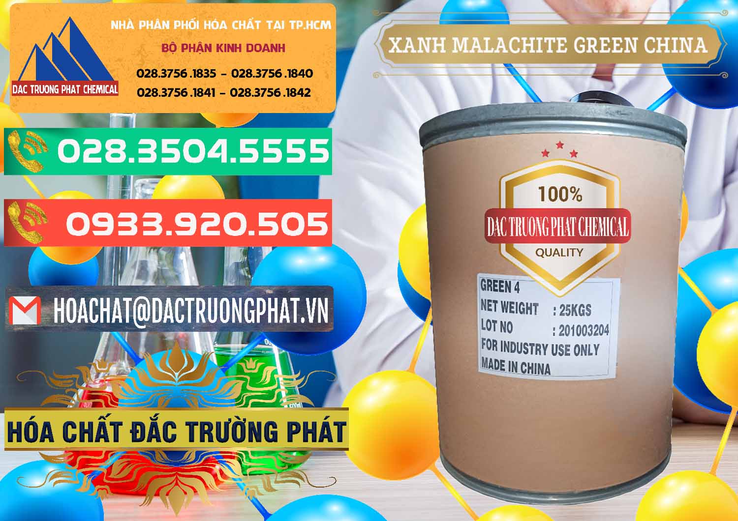 Nơi chuyên bán - cung ứng Xanh Malachite Green Trung Quốc China - 0325 - Cty cung cấp - phân phối hóa chất tại TP.HCM - congtyhoachat.com.vn