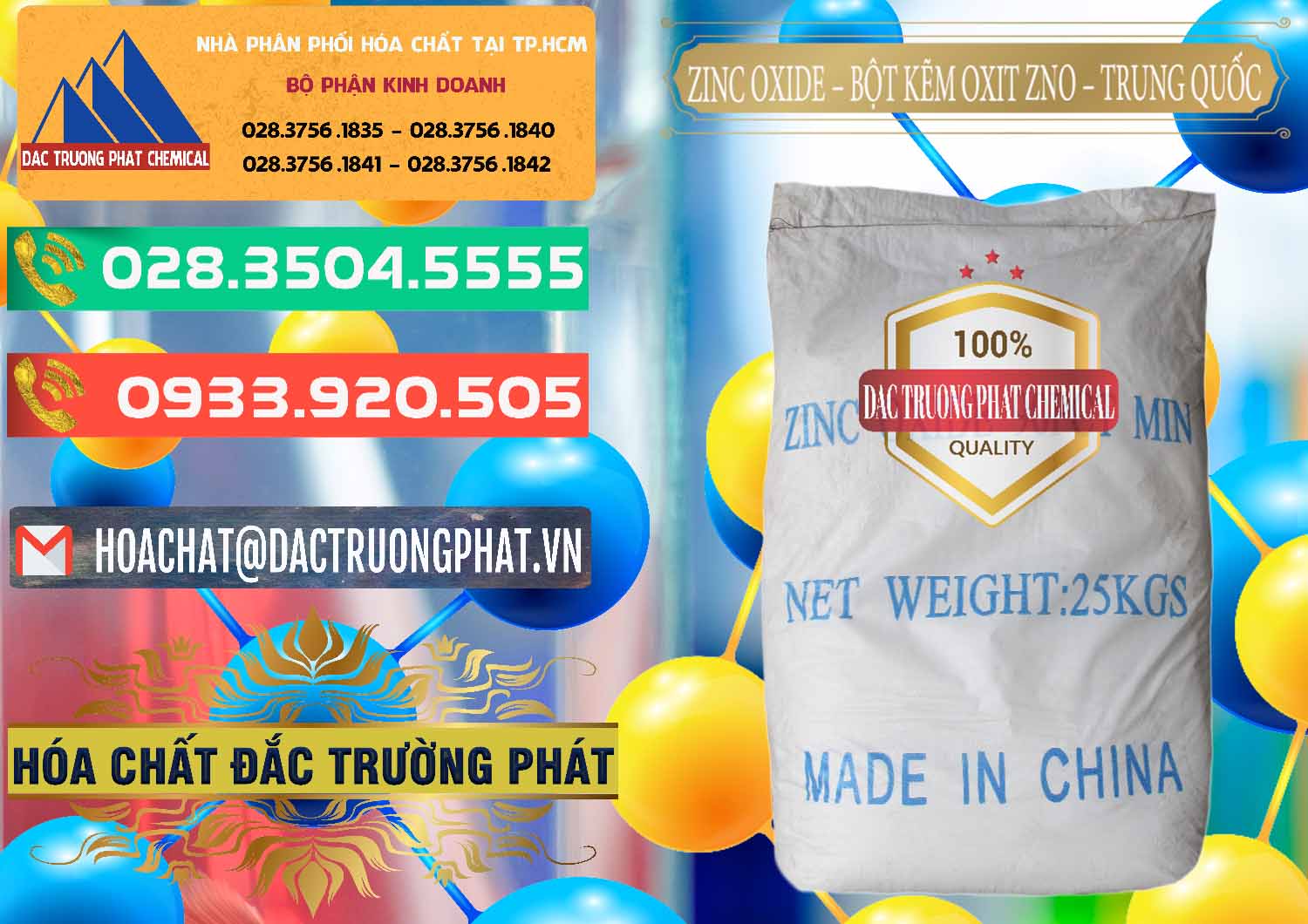 Chuyên kinh doanh ( bán ) Zinc Oxide - Bột Kẽm Oxit ZNO Trung Quốc China - 0182 - Nơi nhập khẩu _ cung cấp hóa chất tại TP.HCM - congtyhoachat.com.vn