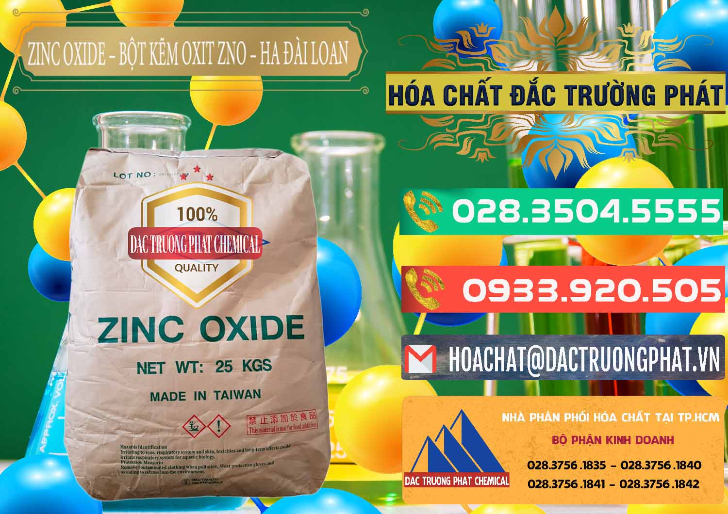Cty bán & phân phối Zinc Oxide - Bột Kẽm Oxit ZNO HA Đài Loan Taiwan - 0180 - Đơn vị chuyên cung cấp và nhập khẩu hóa chất tại TP.HCM - congtyhoachat.com.vn
