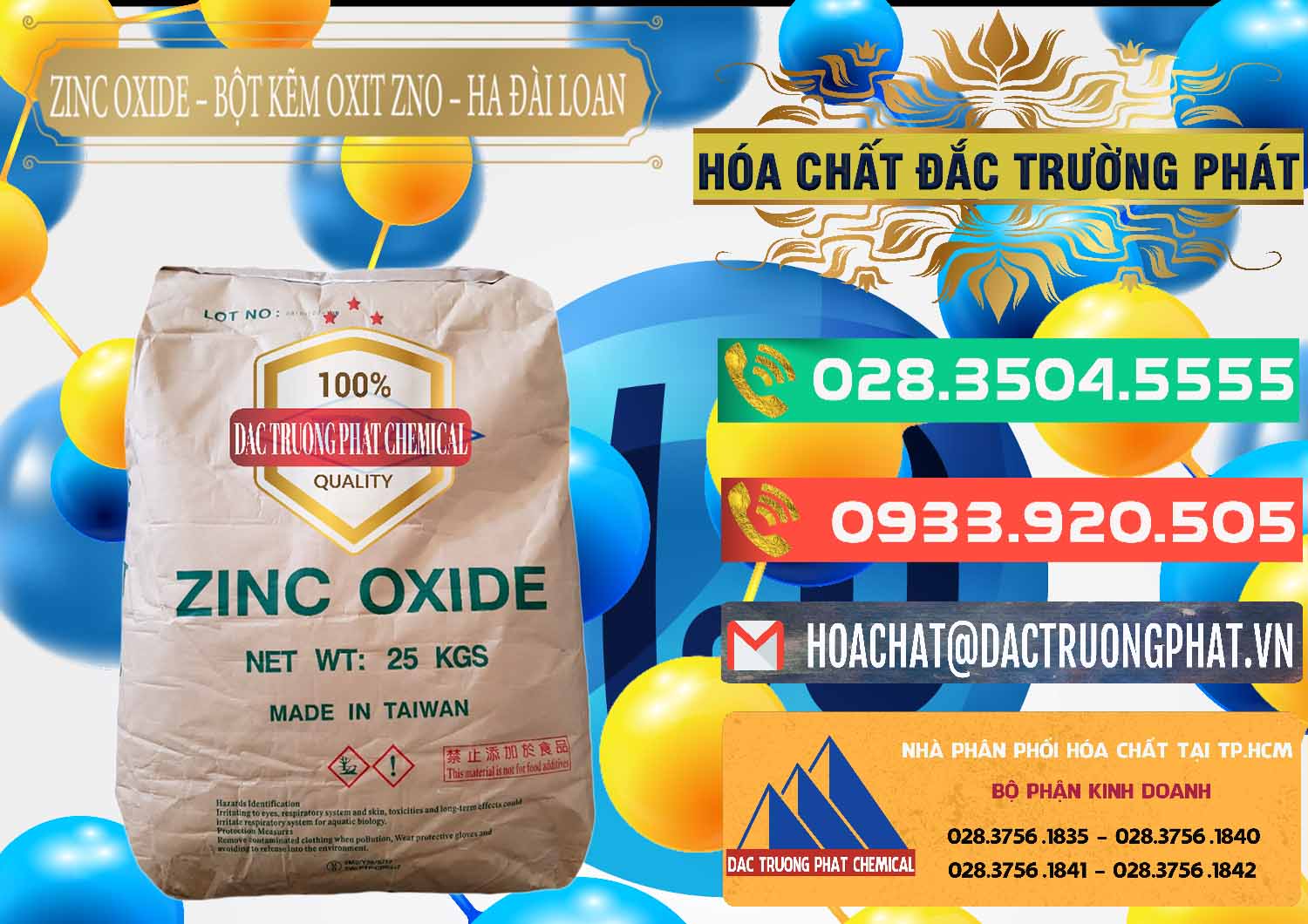 Cty bán _ phân phối Zinc Oxide - Bột Kẽm Oxit ZNO HA Đài Loan Taiwan - 0180 - Đơn vị chuyên phân phối và nhập khẩu hóa chất tại TP.HCM - congtyhoachat.com.vn
