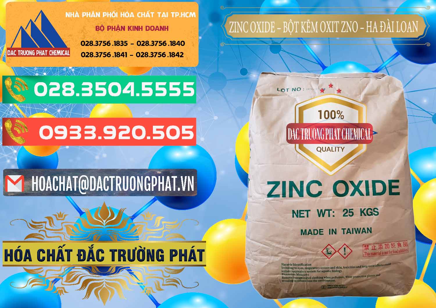 Cty chuyên bán & phân phối Zinc Oxide - Bột Kẽm Oxit ZNO HA Đài Loan Taiwan - 0180 - Cty chuyên bán & phân phối hóa chất tại TP.HCM - congtyhoachat.com.vn