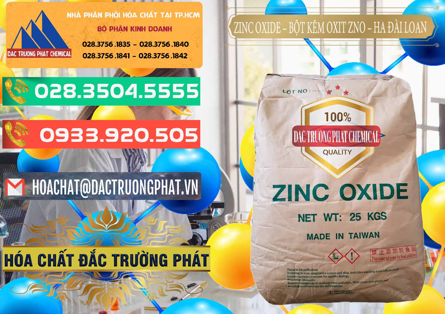 Nhà nhập khẩu _ bán Zinc Oxide - Bột Kẽm Oxit ZNO HA Đài Loan Taiwan - 0180 - Cty nhập khẩu _ cung cấp hóa chất tại TP.HCM - congtyhoachat.com.vn