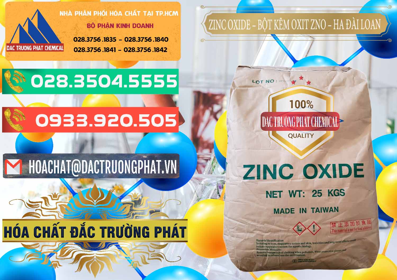 Nhà cung ứng và bán Zinc Oxide - Bột Kẽm Oxit ZNO HA Đài Loan Taiwan - 0180 - Đơn vị cung ứng & phân phối hóa chất tại TP.HCM - congtyhoachat.com.vn