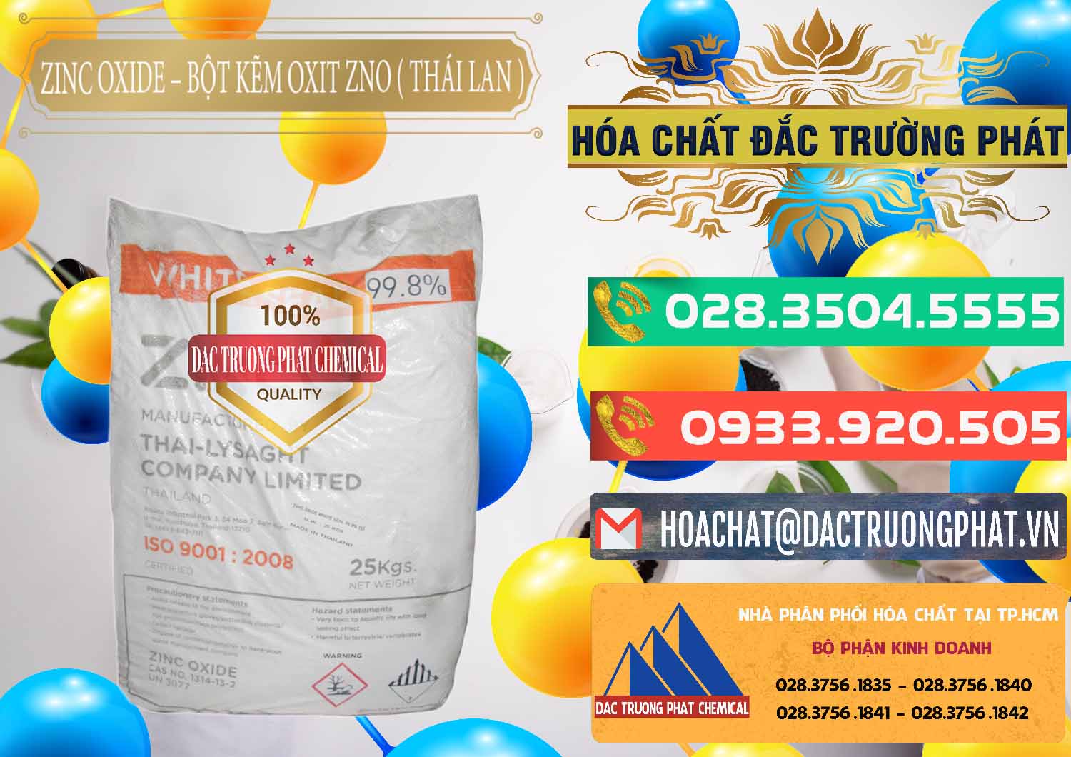 Cty chuyên kinh doanh và bán Zinc Oxide - Bột Kẽm Oxit ZNO Thái Lan Thailand - 0181 - Cty chuyên cung cấp ( nhập khẩu ) hóa chất tại TP.HCM - congtyhoachat.com.vn
