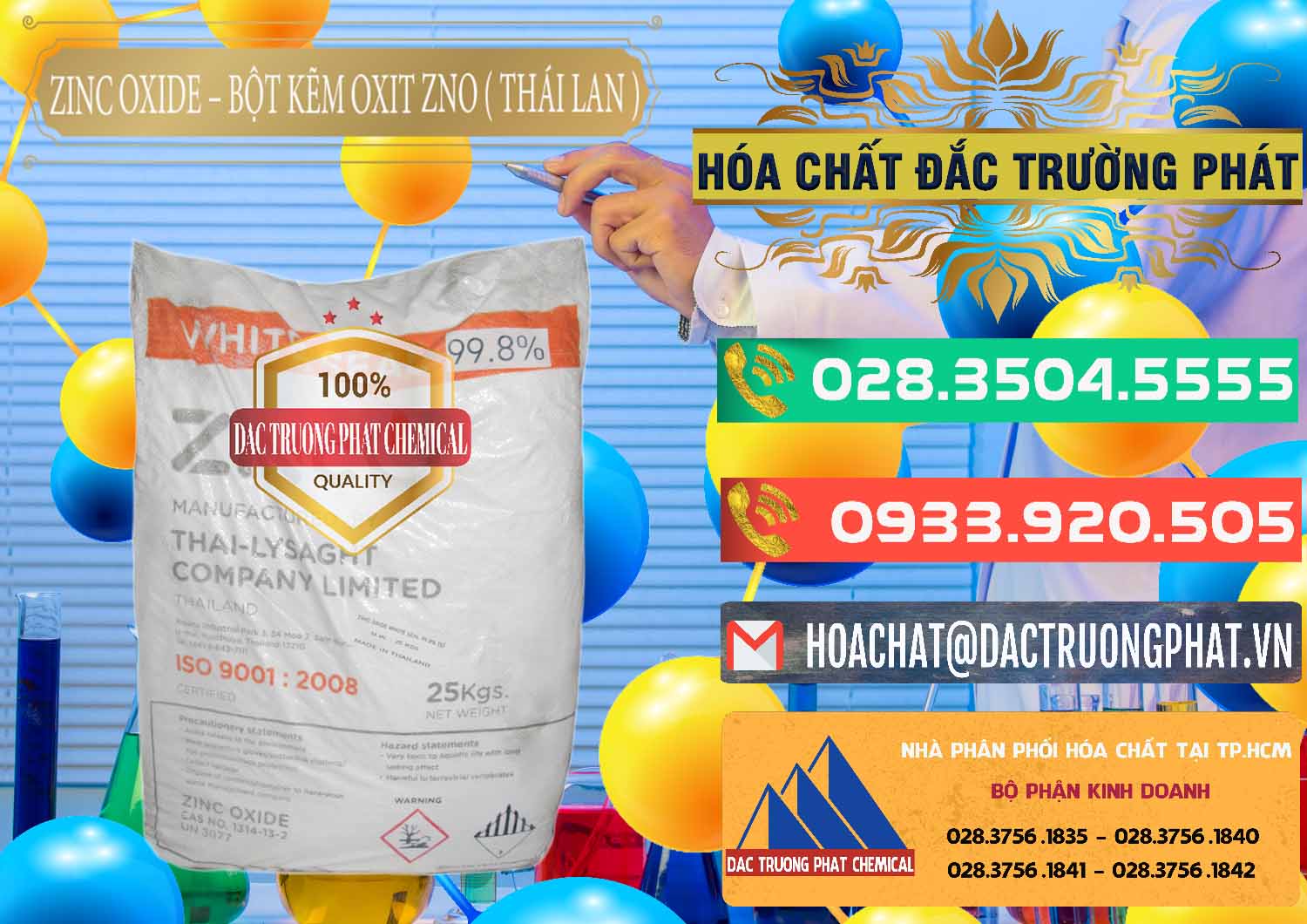 Cung cấp và bán Zinc Oxide - Bột Kẽm Oxit ZNO Thái Lan Thailand - 0181 - Chuyên kinh doanh - cung cấp hóa chất tại TP.HCM - congtyhoachat.com.vn