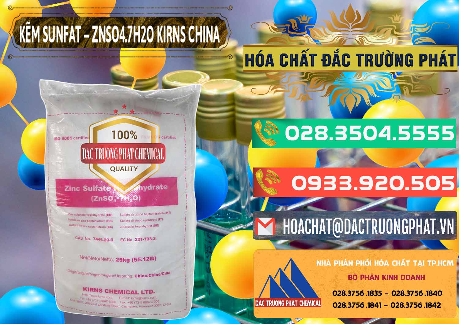 Công ty chuyên phân phối _ bán Kẽm Sunfat – ZNSO4.7H2O Kirns Trung Quốc China - 0089 - Nơi chuyên cung cấp - bán hóa chất tại TP.HCM - congtyhoachat.com.vn