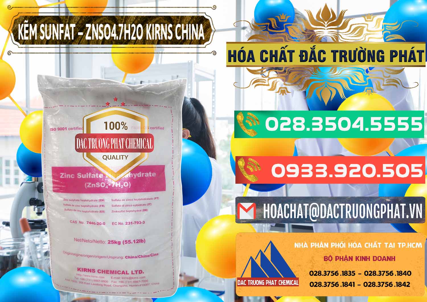 Nơi chuyên bán _ cung cấp Kẽm Sunfat – ZNSO4.7H2O Kirns Trung Quốc China - 0089 - Nhà phân phối _ cung cấp hóa chất tại TP.HCM - congtyhoachat.com.vn