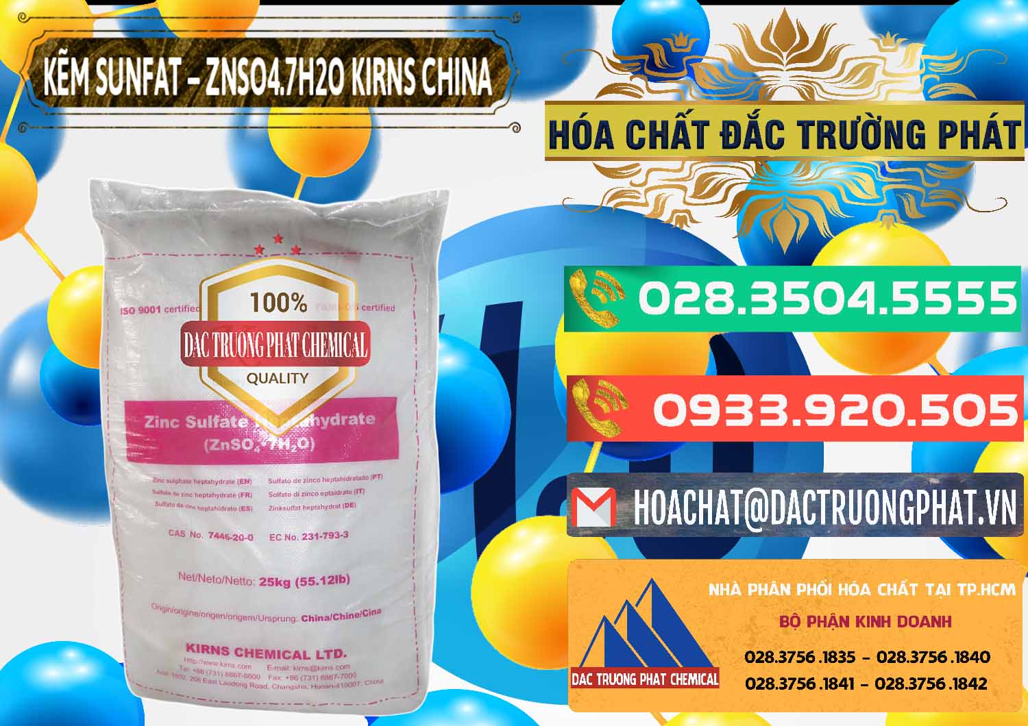 Cty bán & cung cấp Kẽm Sunfat – ZNSO4.7H2O Kirns Trung Quốc China - 0089 - Cty kinh doanh - phân phối hóa chất tại TP.HCM - congtyhoachat.com.vn