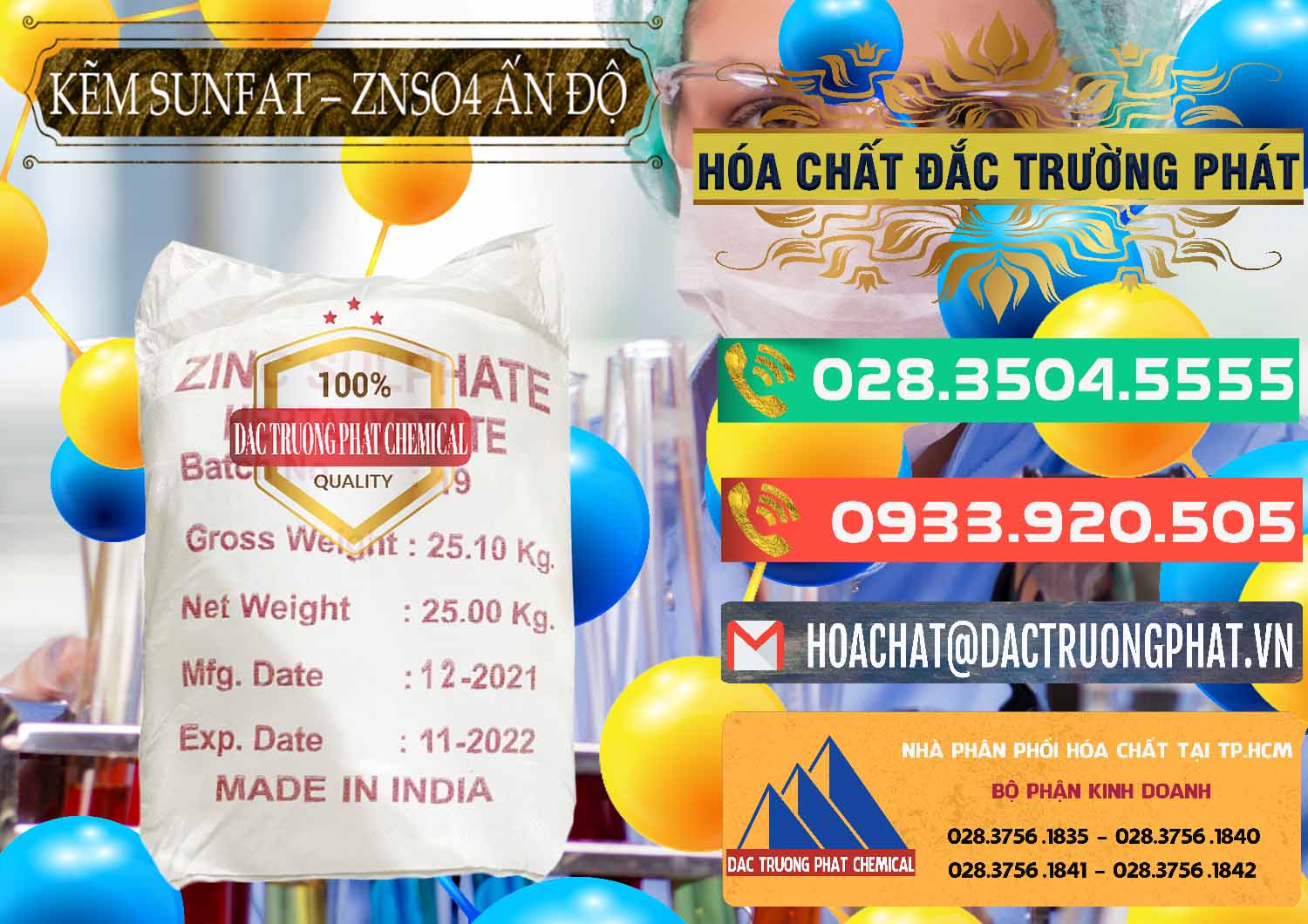 Cty chuyên cung ứng ( bán ) Kẽm Sunfat – ZNSO4.7H2O Ấn Độ India - 0417 - Công ty chuyên cung cấp _ kinh doanh hóa chất tại TP.HCM - congtyhoachat.com.vn